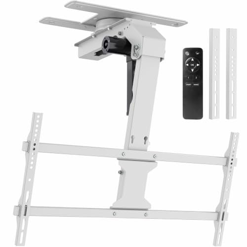 VIVO Swivel Electric Ceiling TV Mount, 37-86 in Screens, MOUNT-E-FD85S-W - color: White, size: 37" to 86" TVs