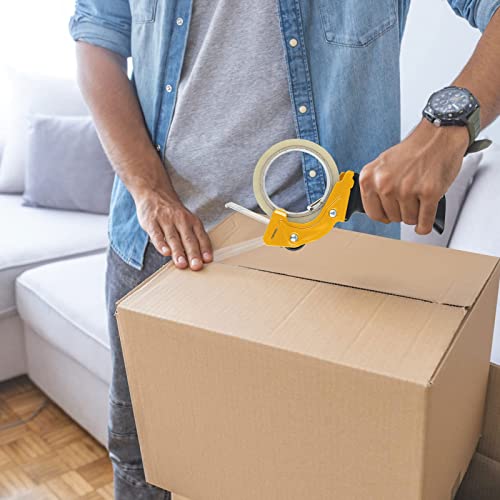 Acrux7 2 PCS 2 Inch Packing Tape Gun, Rapid Replace Packing Tape Dispenser Guns with Ergonomic Grip, Handheld Tape Gun Dispenser Heavy Duty Tapes Sealing Cutter for Carton Packaging, Boxes Sealing
