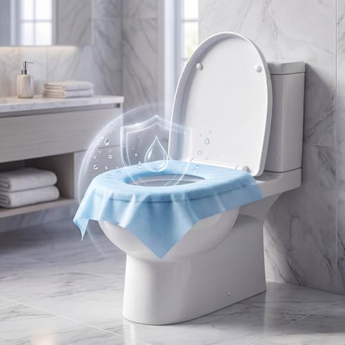 Dunzoom 200 Pack Disposable XL Toilet Seat Covers Individually Wrapped