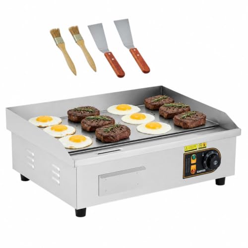 Commercial 22-Inch Electric Griddle, 1700W Stainless Steel Flat Top Grill - size: 22inch
