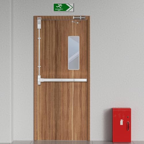 BEAMNOVA Vertical Rod Panic Bar Exit Device Door Push Bar, 32 Inch Metallic - color: Metallic, size: 32 Inch