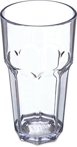 Carlisle FoodService Products Louis Tall Tumbler for Restaurants, Catering, Kitchens, Plastic, 18 Ounces, Clear, (Pack of 24) - size: 18 Ounces, style: 24 Pack