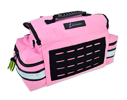 Lightning X Small Medic First Responder EMT Trauma Bag Stocked First Aid Trauma Fill Kit A (Pink) - color: Pink