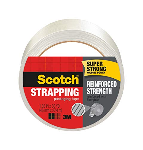 Scotch Brand Strapping Tape, 1.88 x 30 Yards (8950-30), Clear/White - Pack of 6