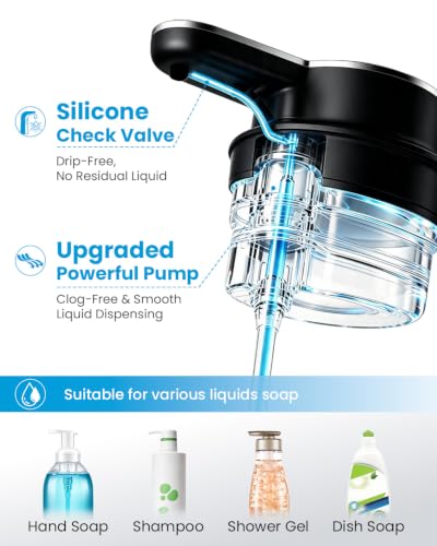 Touchless Automatic Liquid Soap Dispenser, Rechargeable Black - color: Black
