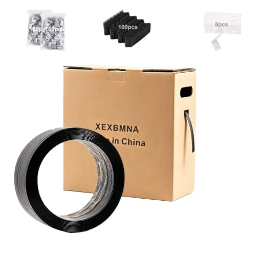 Banding Strapping Kit with 5/8" x1100 ft Polyester Band PET Strapping Roll - color: Black, size: B-PET-kit 5/8"x1100'（Not Included Tools）