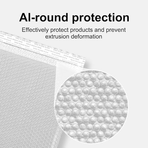 Koja Extra Thick Padded Bubble Mailers, 6x10 in, 25-Pack, White - color: White, size: 6 x 10" 25-Pack