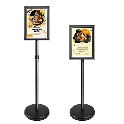 Adjustable Pedestal Sign Stand, Floor Standing Sign Holder for Display