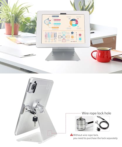 Desk Anti-Theft stand Holder for iPad 11"(A16)11th Gen/10.9"10th Gen(Silver