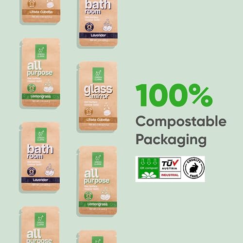 Green Llama Window and Glass Refill 3-Pack - Certified Compostable Packaging, Natural Cleaning Solution for Windows and Glass - Eco-Friendly and Sustainable - size: 3 Count (Pack of 1)