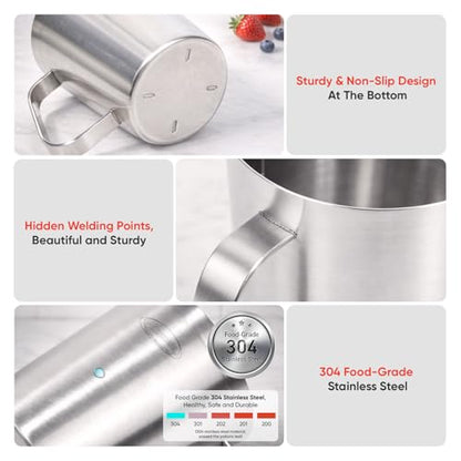 Newness 2 Cup Stainless Steel Measuring Cup, Metal Measure Cup, 16 Oz,0.5 L - size: 16 OZ (2 Cup, 500 ML)