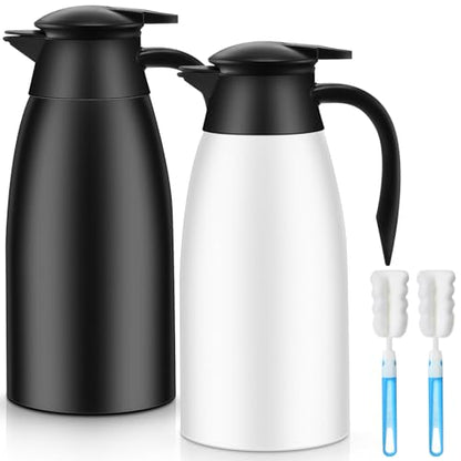 Norme 2 Pcs Thermal Coffee Carafe Creamer, Black, White, 68 oz - color: Black/White, size: 68 oz