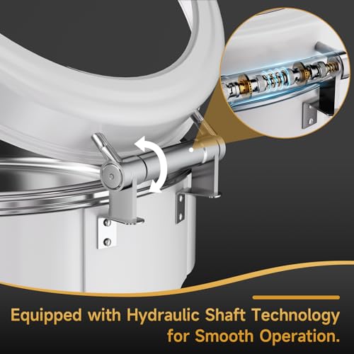 Chafing Dishes for Buffet, 6QT Round Stainless Steel Chafing Dish with Transparent Hydraulic Lid, 304 Food Pan, Buffet Warmer for Parties and Events (White) - color: White