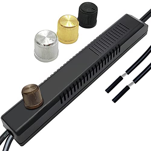 Zing Ear ZE-02A Rotary Dimmer Switch for Floor Torchiere Lamps, Halogen Lamps, Incandescent Lamps,500WMax. 120VAC Knob Switch Replacement Kit-Black Plastic Shell - size: Plastic shell