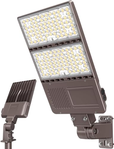 LED Parking Lot Light ETL Listed 350W 280W 210W Adjustable 4500K 5000K 5700K Tunable Up to 52500LM Photocell LED Shoebox Fixture Flood Pole Light Outdoor Field Lighting AC 100-277V