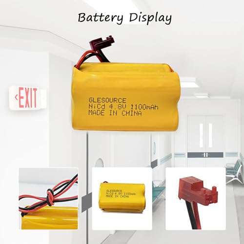 XUNTU 4.8V Battery, Batteries for Exit Signs Compatible for Sure-Lites SL026155 SL-026155 SL-026-155 Max Power Exit Emergency Light (2 Pack) - size: 2 PACK 4.8V 1100mAh