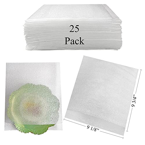 Foam Wrap Pouches, 25 Count, 9-1/8"x9-3/4", White - size: 9-1/8"x9-3/4"