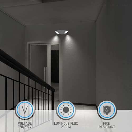 TORCHSTAR 6-Pack LED Emergency Lights with Battery Backup UL Listed White