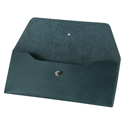 Ringsun Leather Money Cash Envelopes Wallet for Men, Money Bag Pouch Reusable Budget Envelope Wallet, Retro Clutch Wallet, Blue - color: Blue