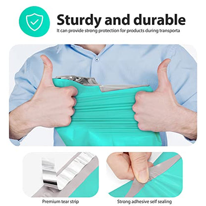 Fuxury 500Pcs Poly Mailers 14.5x19", Bulk Shipping Bags for Clothing Teal - color: Teal, size: 14.5x19" 500pcs