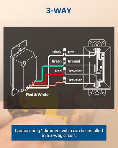 DEWENWILS 5 Pack Dimmer Switch, Single-Pole or 3-Way Dimmer Light Switch - size: 5 pack