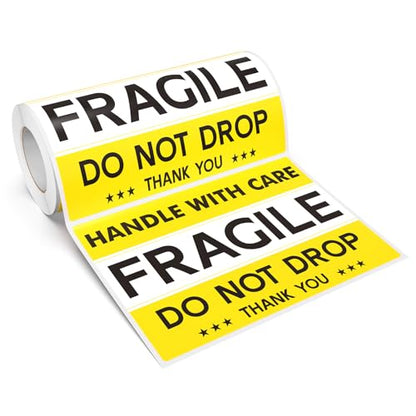 120 PCS 6" X 4" Fragile Shipping Stickers Do Not Drop Labels - style: Style One