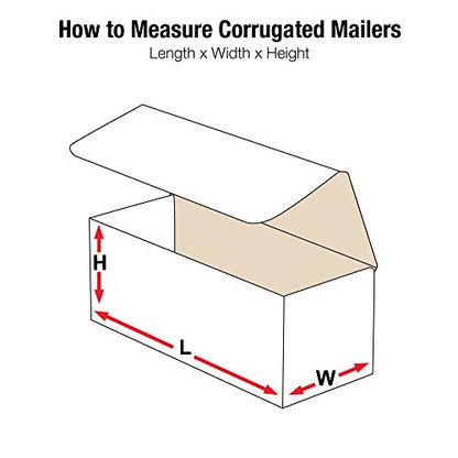 BOX USA White Mailer Boxes 6x2x2 50-Pk for Shipping & Packing
