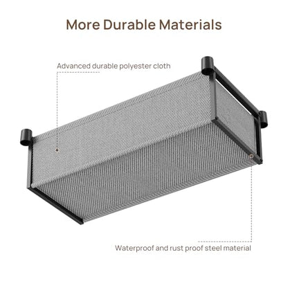 Golpart Heavy Duty Clothes Rack Metal Wardrobe with Adjustable Wire Shelves - color: Black, size: 15.75"D x 46"W x 78.75"H
