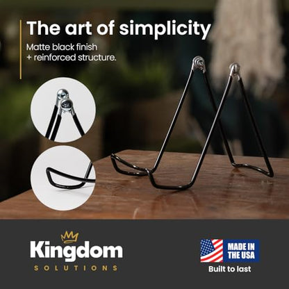 KINGDOM SOLUTIONS - 4.75" Black Metal Display Stand Made in USA - 2 Pack - color: Black Adjustable, size: 4.75" (2-pack)
