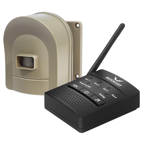 1/2 Mile Hosmart Driveway Alarm Wireless Motion Sensor System | Driveway Sensor Alert System Weatherproof Security Outdoor Motion Sensor & Detector Protect Outdoor/Indoor Property - color: 1 receiver & 1 sensor
