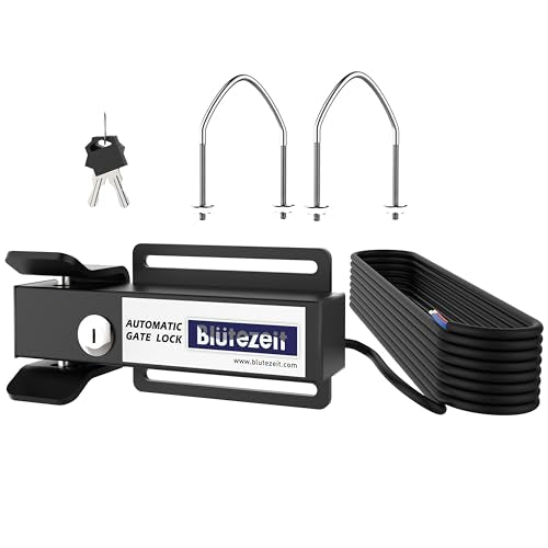 Blütezeit 12V–24V AC/DC Electric Gate Lock, Heavy-Duty Electromagnetic Gate Latch for Swing Gate Openers, Single & Dual Swing Gates