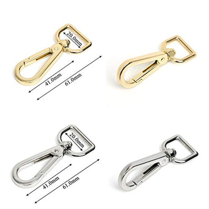Swivel Clasps 3/4" D Ring Lobster Clasp Claw Clasp Swivel Snap Hook Clip - size: 3/4 Inch