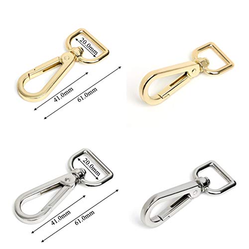 Swivel Clasps 3/4" D Ring Lobster Clasp Claw Clasp Swivel Snap Hook Clip - size: 3/4 Inch