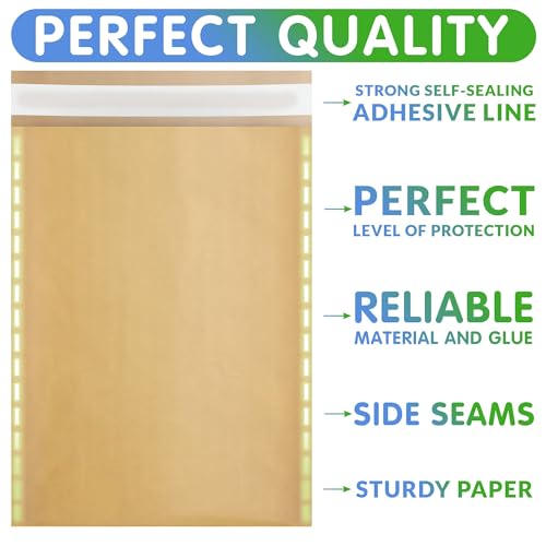 Kraft Bubble Mailers 7.25 x 7 Inch Natural Brown, Padded Envelopes Self Seal, Pack of 25, Bubble Lined Kraft Paper Mailing Envelopes for Shipping - color: Brown, size: 7.25" x 7" / 25 Pack