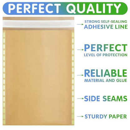 Kraft Bubble Mailers 7.25 x 7 Inch Natural Brown, Padded Envelopes Self Seal, Pack of 25, Bubble Lined Kraft Paper Mailing Envelopes for Shipping - color: Brown, size: 7.25" x 7" / 25 Pack