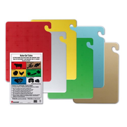 San Jamar Cut-N-Carry 12" x 18" Cutting Board Set