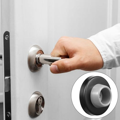 Pangda 10 Pieces Wall Door Stop Bumper Stainless Steel Wall Stops, Black - color: Black