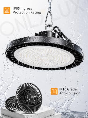 ONLYLUX 350W UFO LED High Bay Light, 52500LM 5000K Commercial Bay Lighting