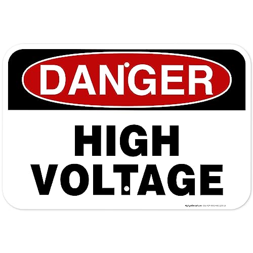 Danger High Voltage Sign, 12x18 Inches, Rust Free .063 Aluminum, Fade - size: 12x18 - Aluminum