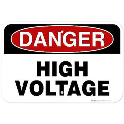 Danger High Voltage Sign, 12x18 Inches, Rust Free .063 Aluminum, Fade - size: 12x18 - Aluminum