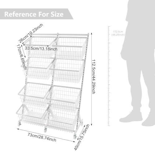 Store Snack Rack Display Stand, Multifunctional Retail Display Racks, White - color: White
