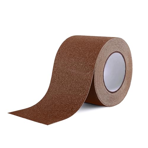 Reniteco 4" x33Ft Anti Slip Tape Coffee Heavy Duty Grip 1PC - color: 02-Coffee, size: 4in x 33Ft