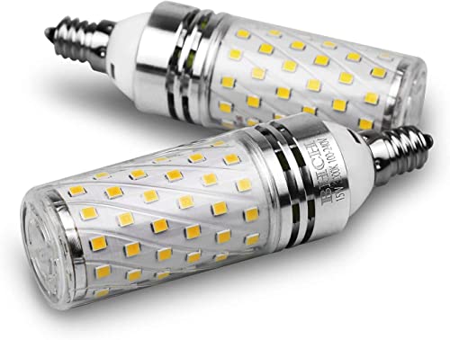 E12 LED Corn Bulbs, 15W, 3000K Warm White, 1500LM, Small Edison Screw Bulbs, 120W Incandescent Equivalent, Pack of 4 - color: E12 Warm White