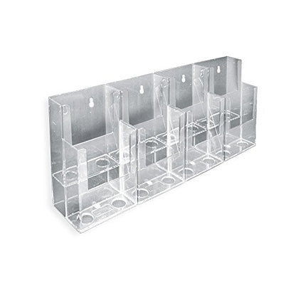 Azar Displays 252809 16.5" W x 3.75" D x 7" H 8-Pocket Tri-Fold Brochure Counter Display (2 Pack) - size: 2 Tier 8 Pocket