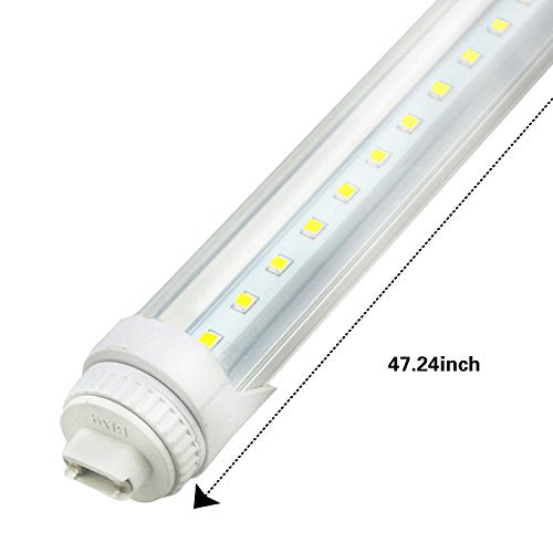 GreenSun F48T12 CW HO 4FT 20W R17D LED Tube Bulb, 5000k Daylight Clear Cover for Commercial Household Lighting, 360 Degree R17D Base