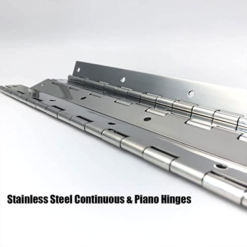 EPHECH 18" Piano Hinge, 4PCS Stainless Steel Continuous Piano Hinge-Silver
