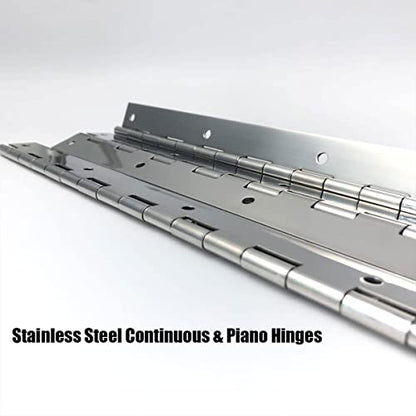 EPHECH 18" Piano Hinge, 4PCS Stainless Steel Continuous Piano Hinge-Silver