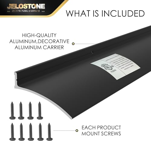 52" L x 2.5" W Commercial Grade Door Rain Drip Guard (Black)- UL Rated Over Door and Window Drip Cap Rain Deflector - Drip Edge Roof Rain Diverter Guards House - JS-346RD, Black Anodized - color: Black Anodized