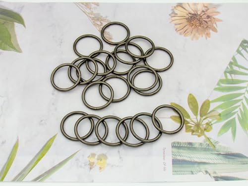 40pcs 4 Sizes O Rings Welded Strong Metal Heavy Duty Round Ring for Pet Collars Buckle Belts Strap Webbing Sewing - color: 1"(25mm) Gun Black 20pcs