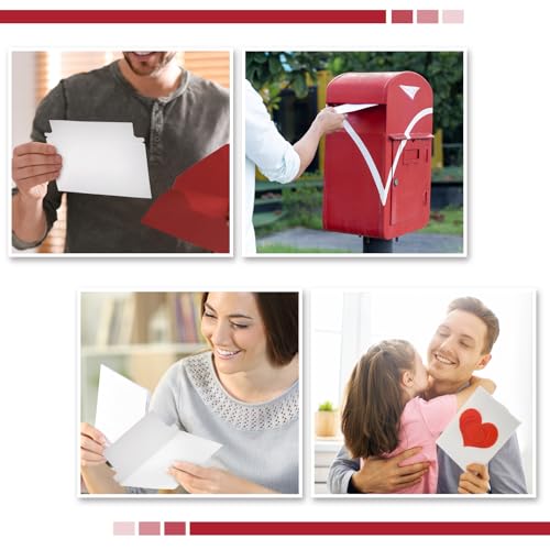 Affrolling 500 Pcs Rigid Photo Mailers Self-adhesive, 7 x 5.2 Inch, White